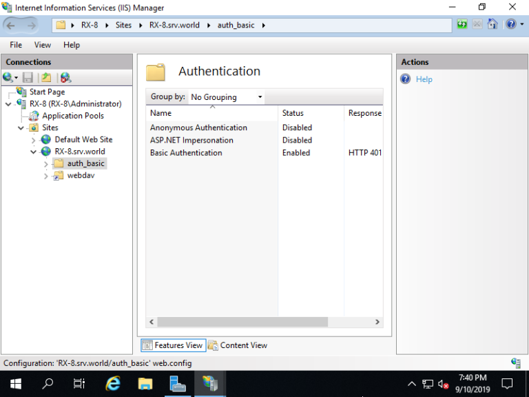 Cấu hình Basic Authentication trên IIS | Hotline: 0972710812