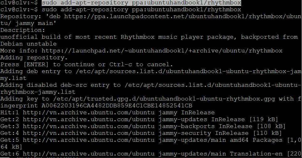 Làm Thế Nào Để Cài Đặt Rhythmbox Trên Ubuntu 22.04